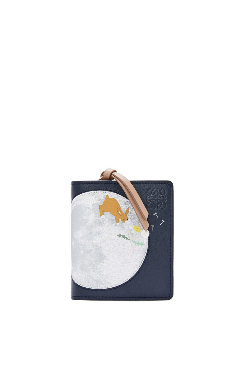 Bunny compact zip wallet in nappa calfskin 1