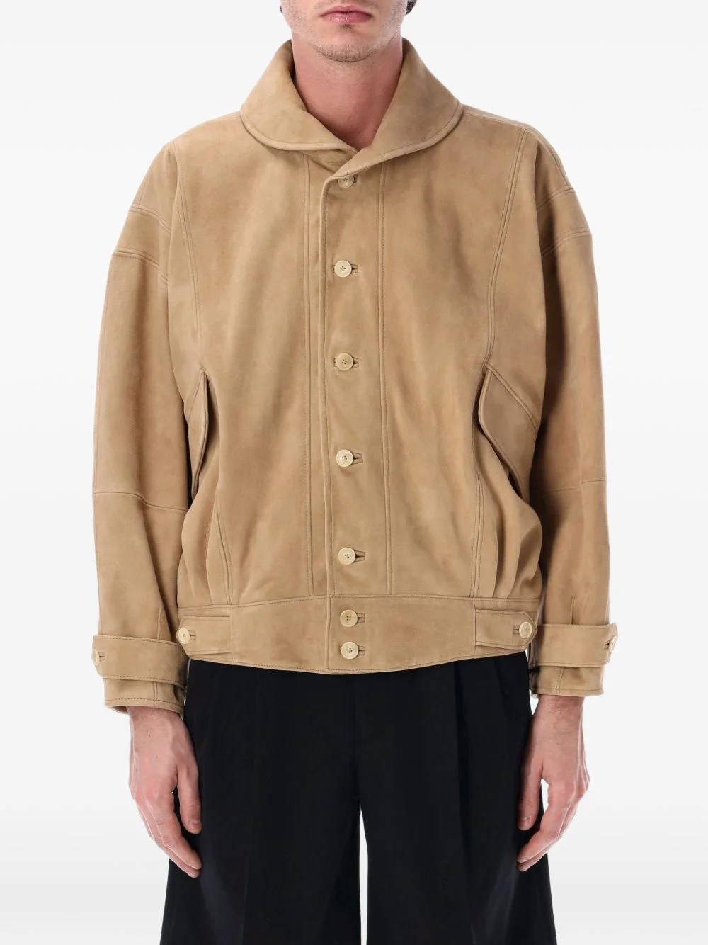 suede bomber jacket - 1