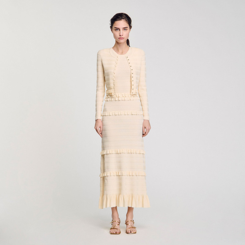 Sandro RUFFLED CARDIGAN outlook