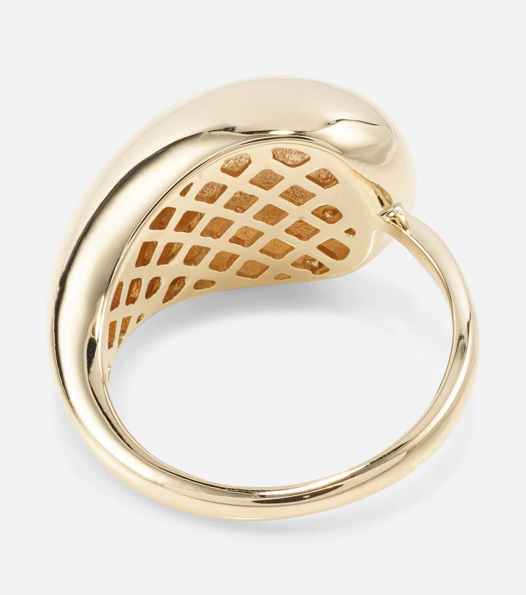 Water Droplet 14kt gold ring - 4