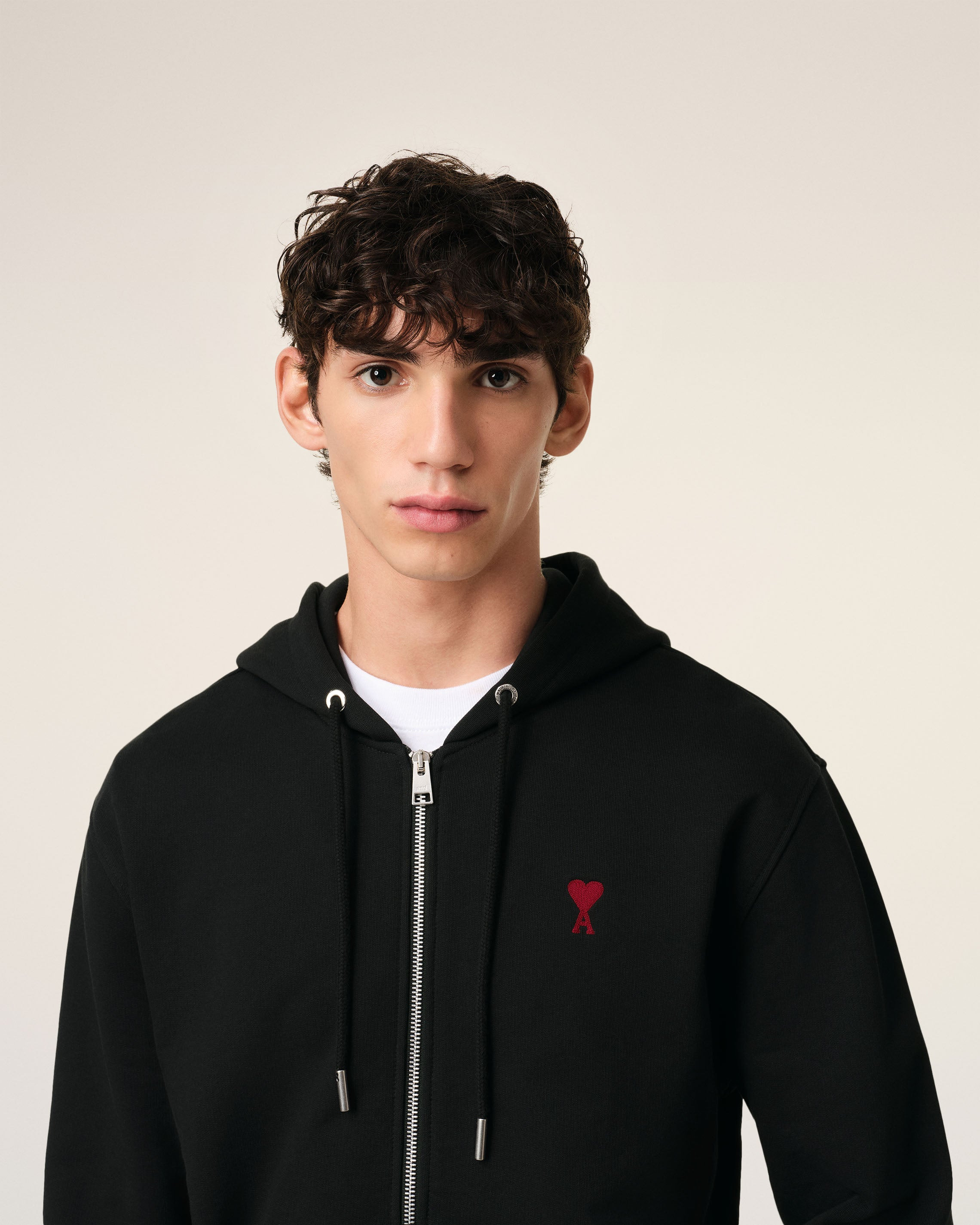 RED AMI DE COEUR ZIPPED HOODIE - 4