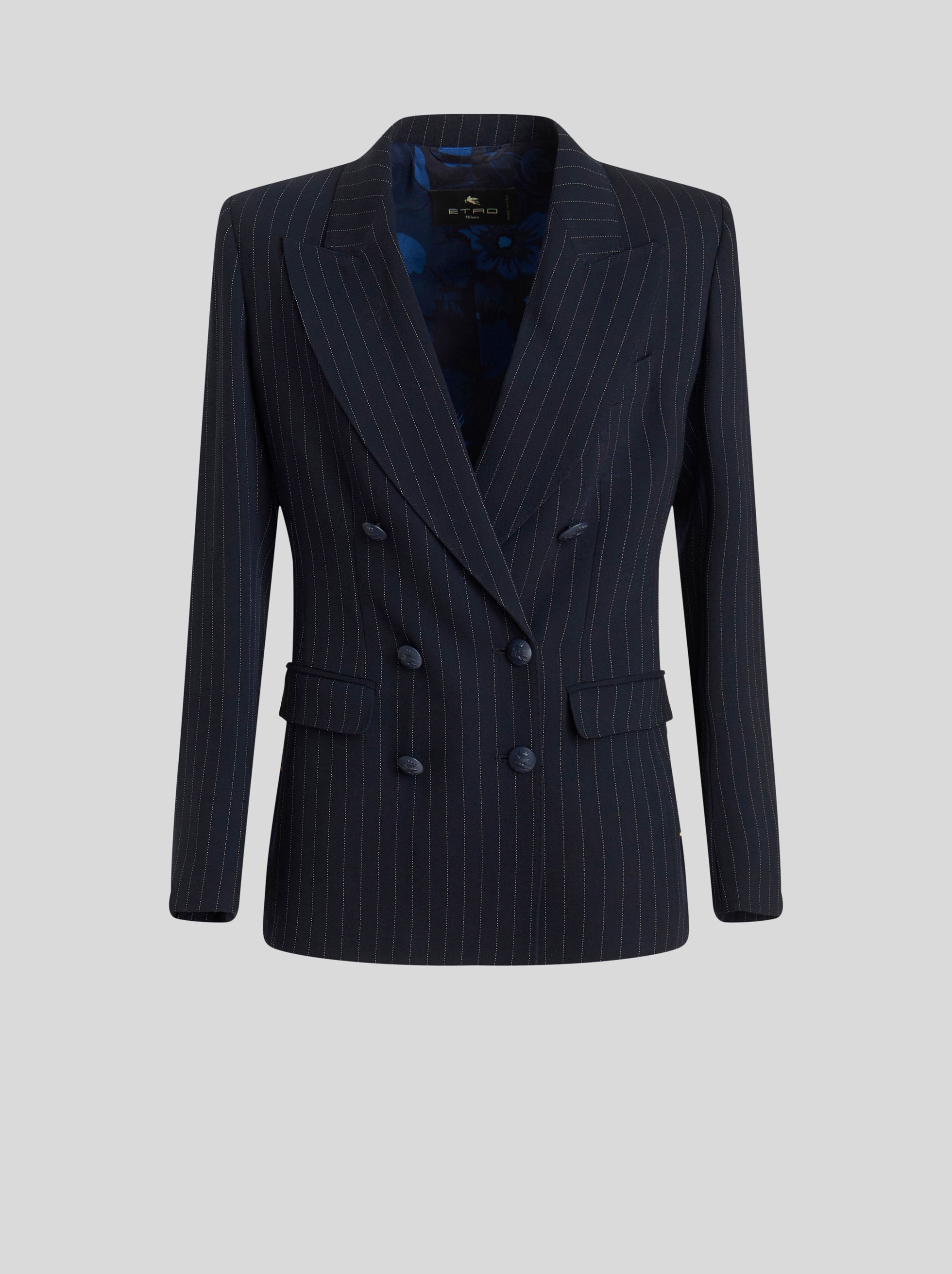 DOUBLE-BREASTED PINSTRIPED JACKET - 1