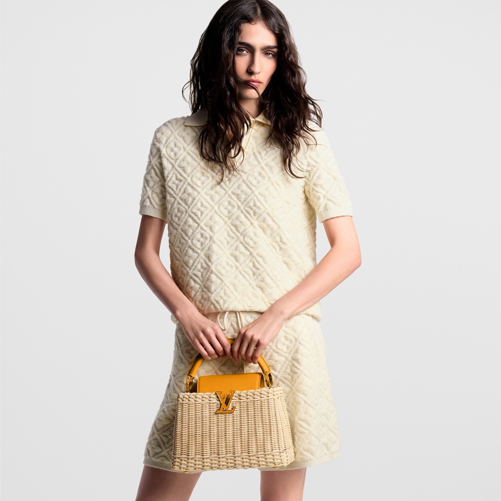 Monogram Toweling Polo Top - 5