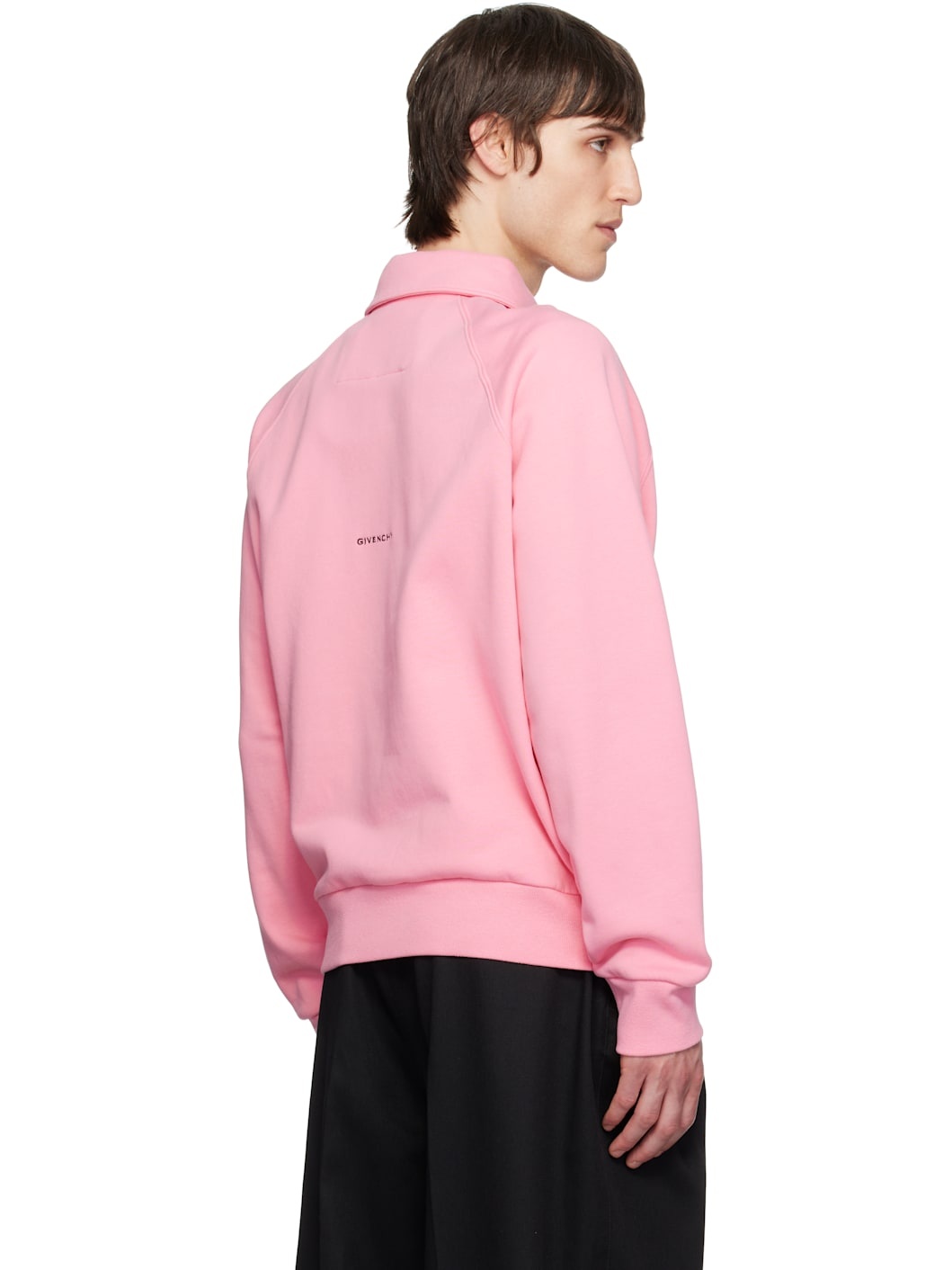 Pink 4G Buttoned Raglan Long Sleeves Polo - 3