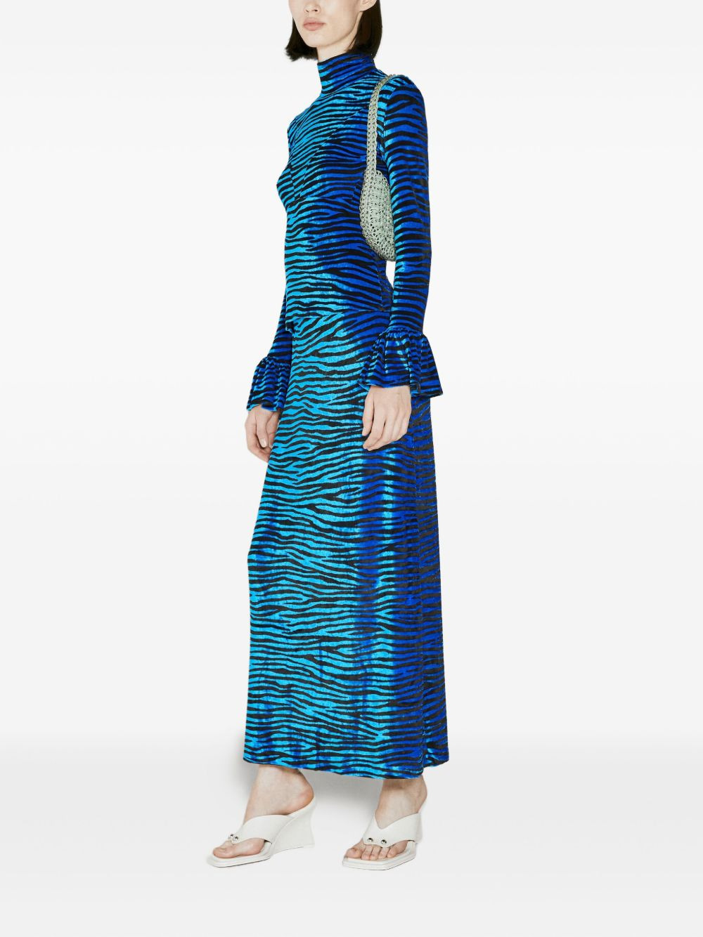 tiger-print maxi skirt - 2