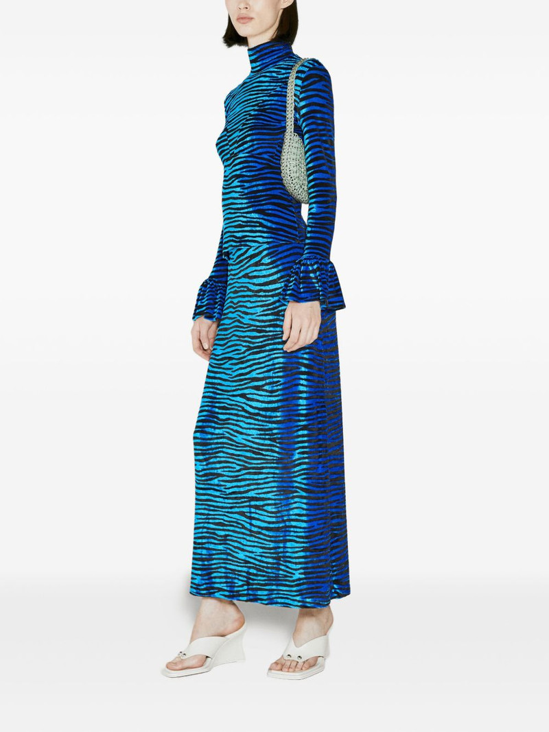 rabanne tiger-print maxi skirt outlook