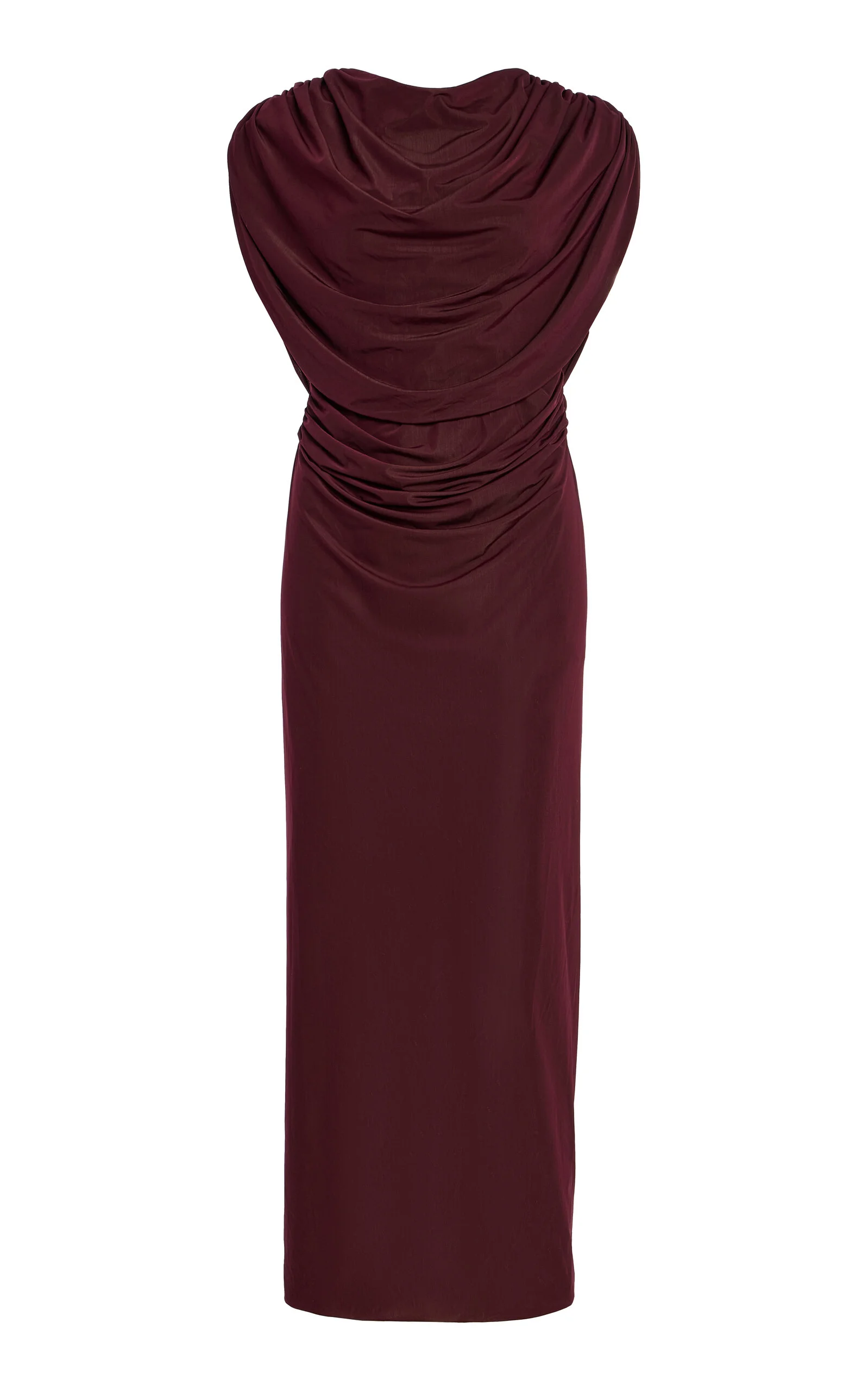 Exclusive Almara Ruched Jersey Skirt Set burgundy - 1