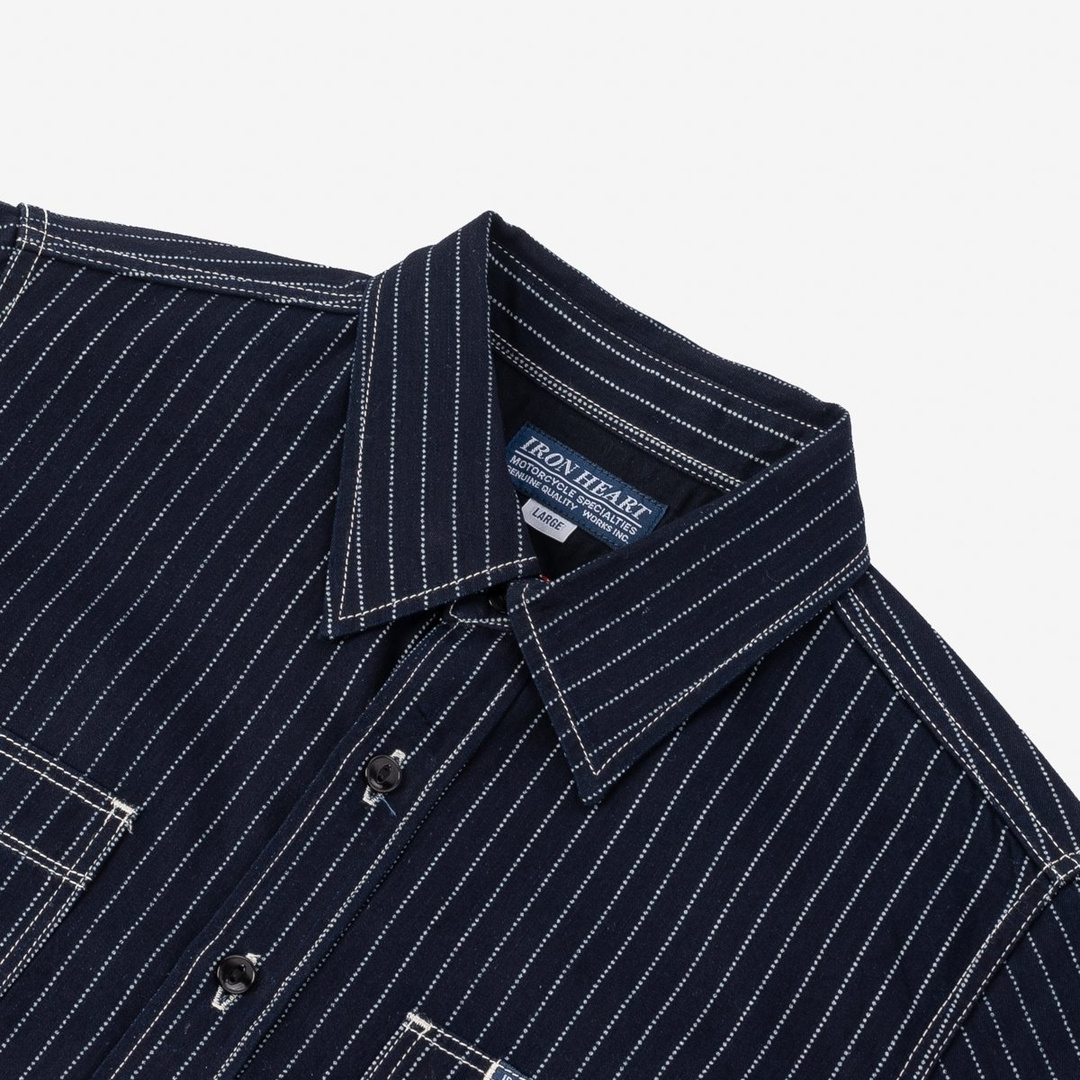 IHSH-327-IND 6oz Wabash Work Shirt - Indigo - 7