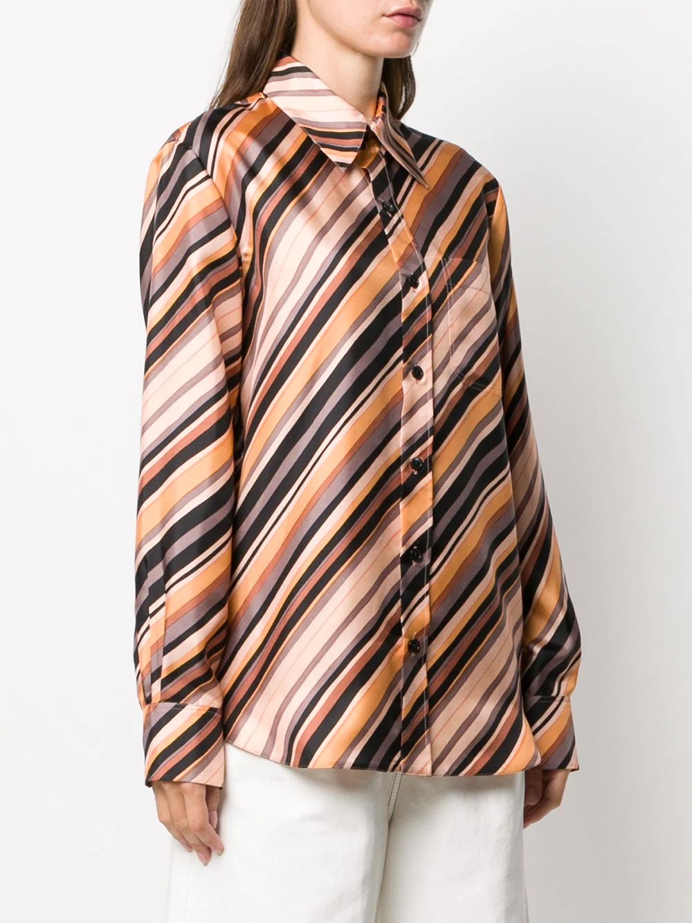 striped silk shirt - 3