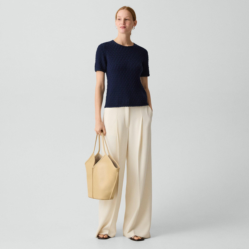 Theory Textured Tee in Orchard Cotton outlook