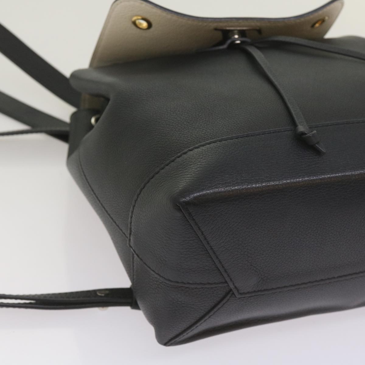 LOUIS VUITTON Lock Me Backpack Calf Leather Black White M54108 - 11
