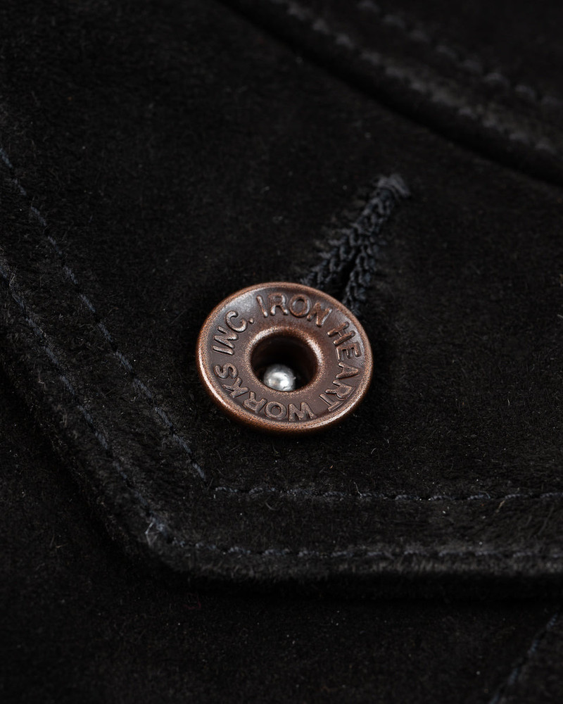 IHJ-155-BLK HORSEHIDE SUEDE MODIFIED TYPE III JACKET - BLACK 12