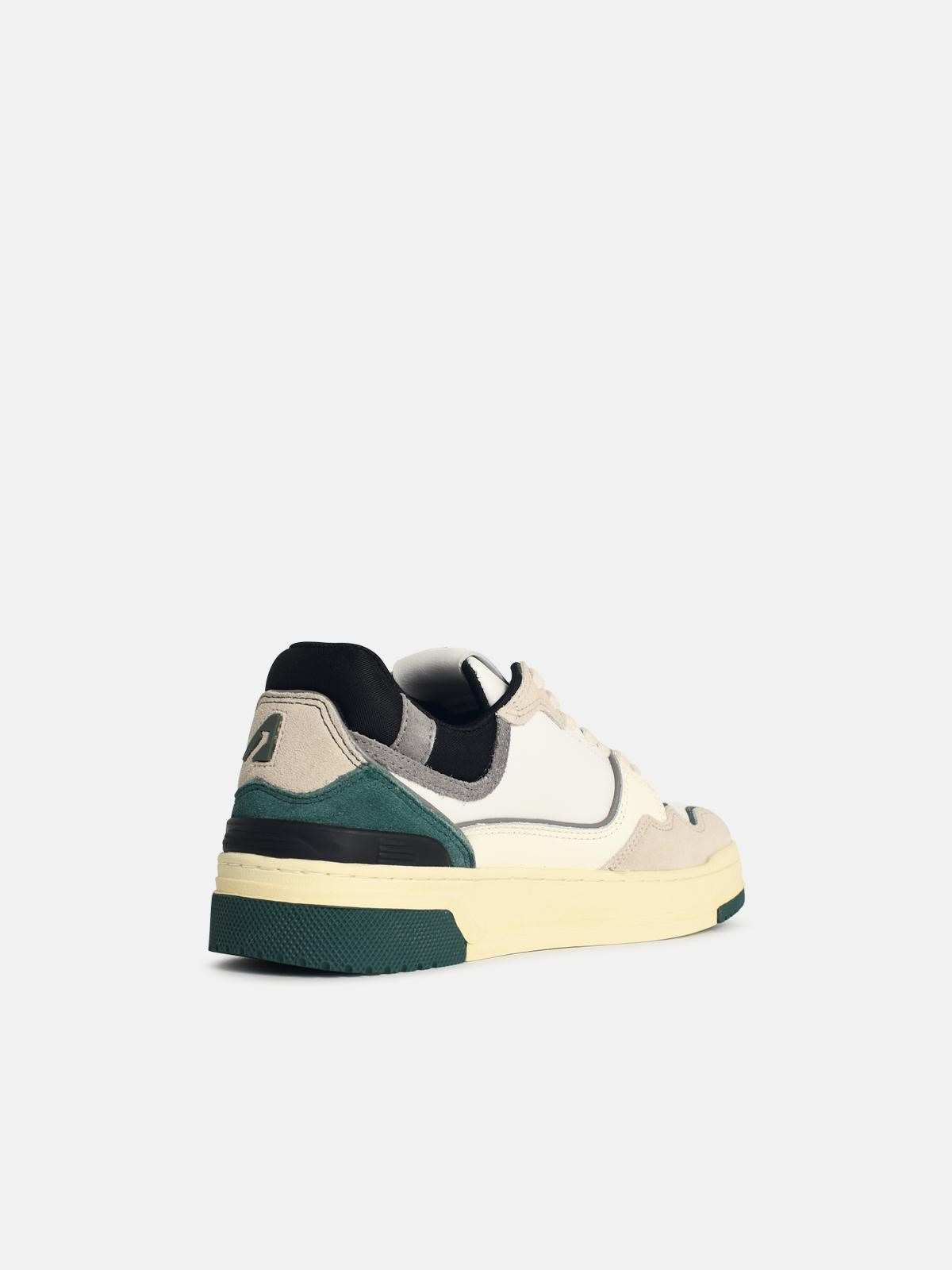 'CLC LOW' WHITE AND GREEN 'FOREST' SUEDE AND LEATHER SNEAKERS - 3