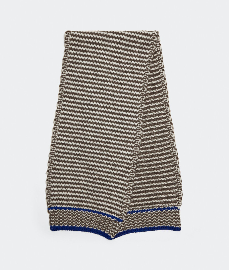 Bottega Veneta wool zig-zag scarf outlook