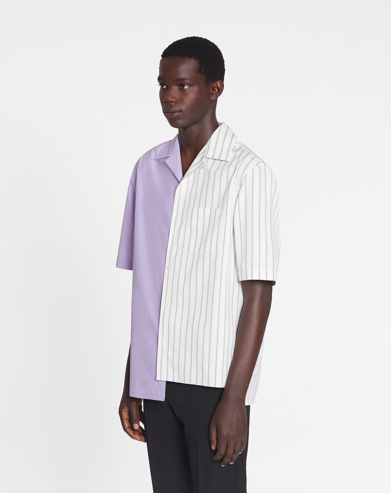 ASYMMETRICAL STRIPED SHIRT - 3