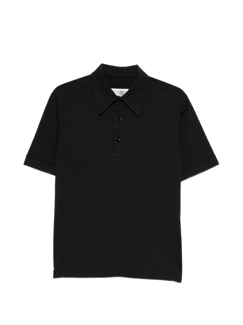 logo-embroidered polo shirt 1