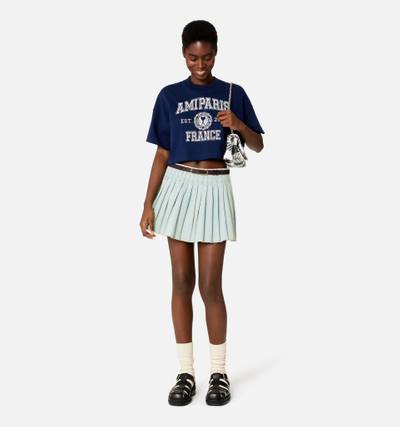 AMI Paris Denim Pleated Skirt outlook