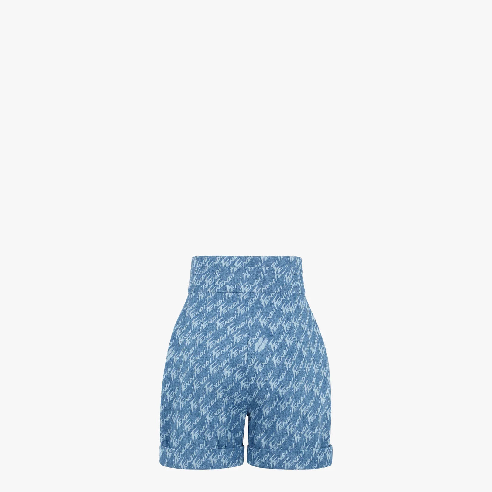 Light blue chambray shorts - 2