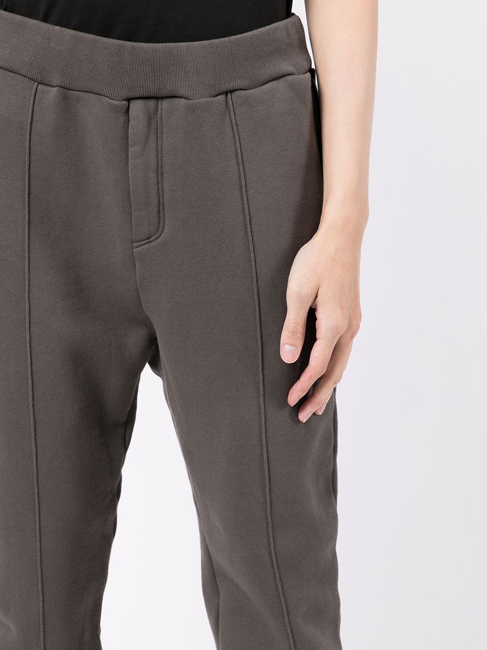 exposed-seam cotton track pants - 5