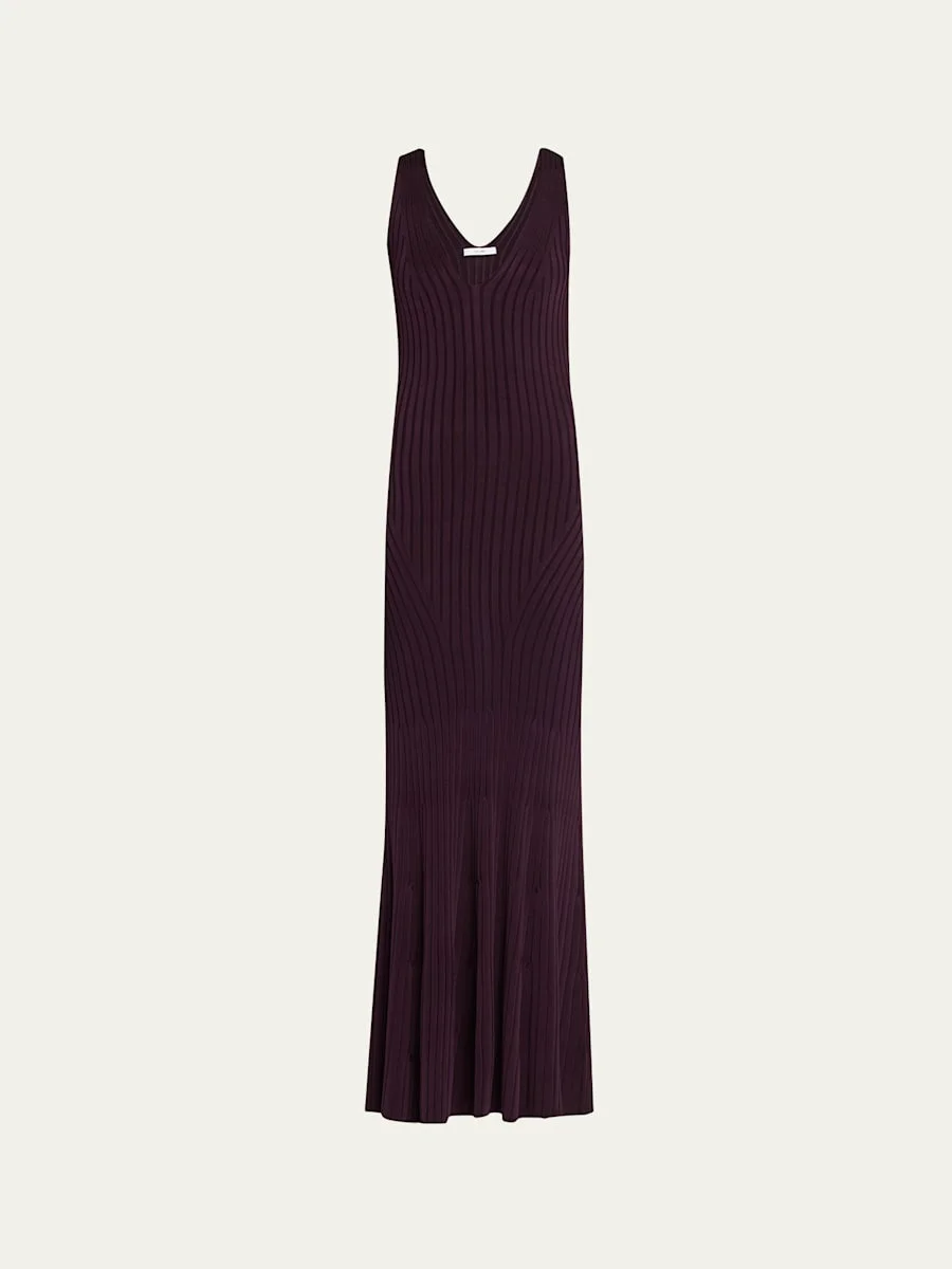 Twyla Sleeveless Ribbed Midi Dress - 1