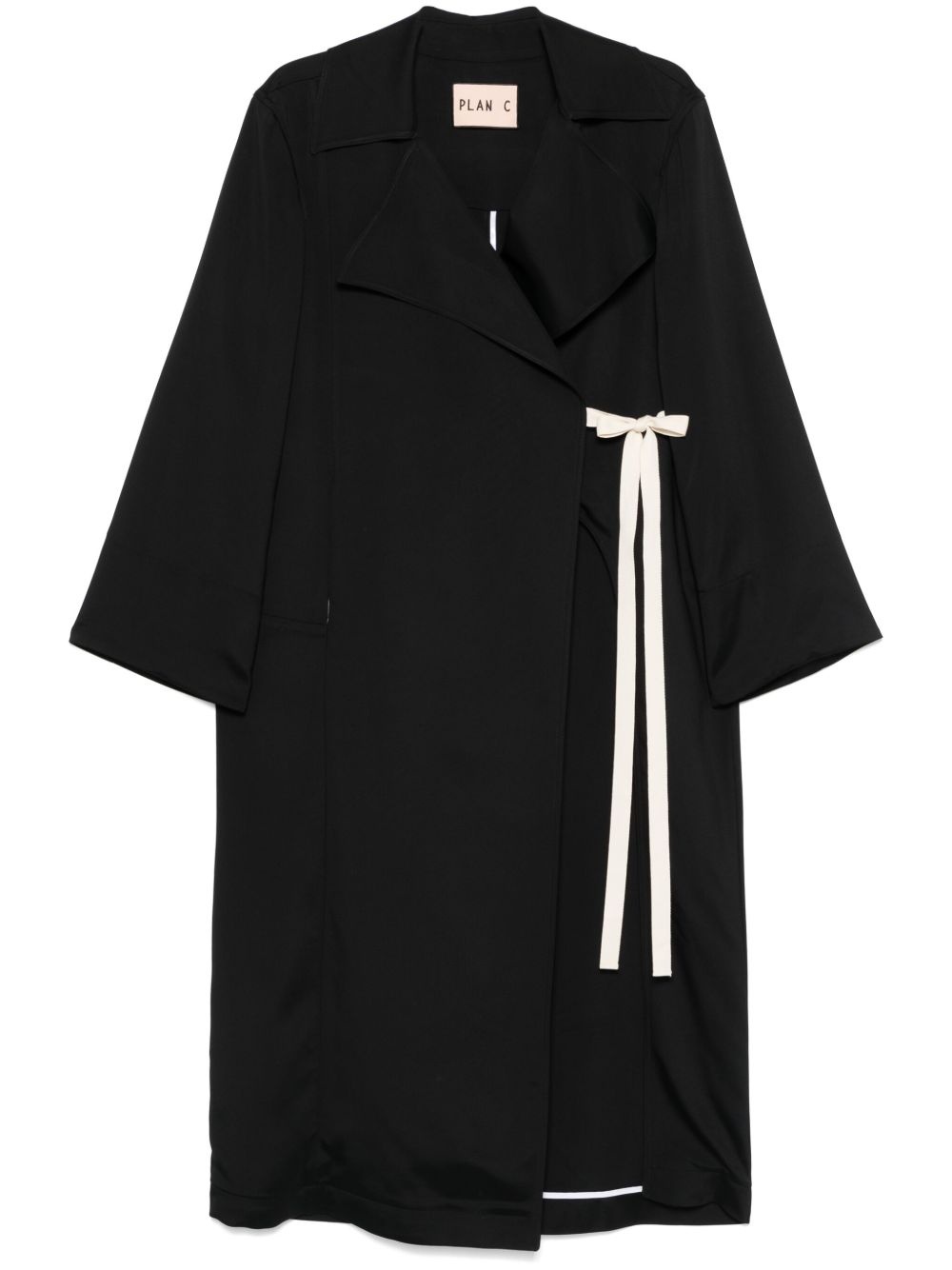satin trench coat - 1