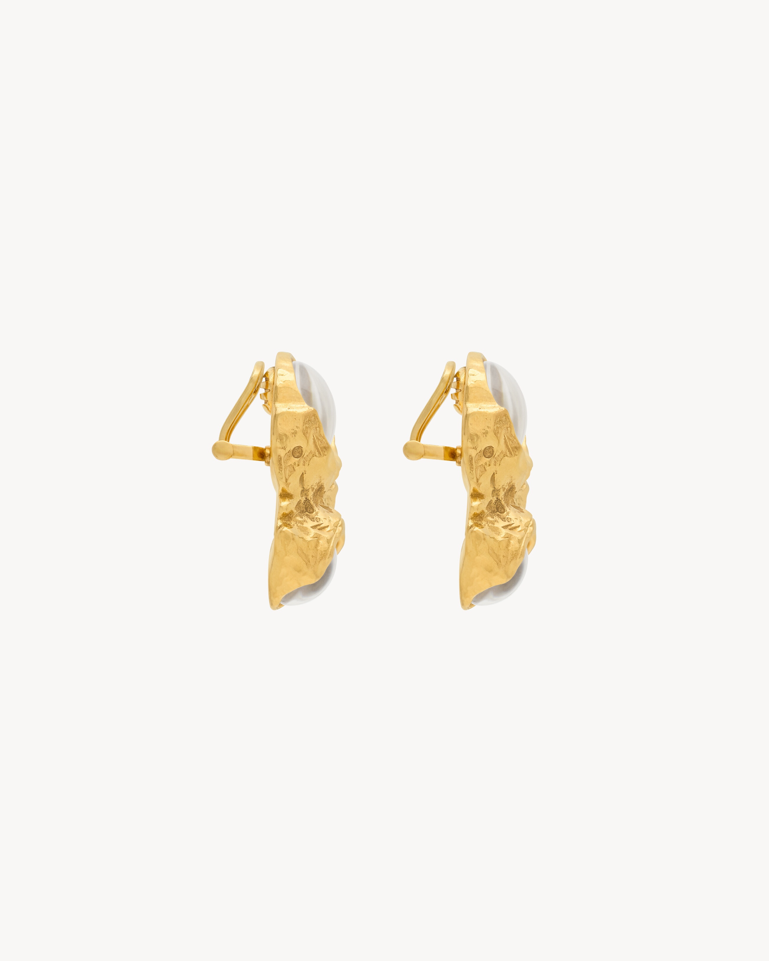 BUBBLE CABOCHON EARRINGS IN RESIN AND METAL - 3