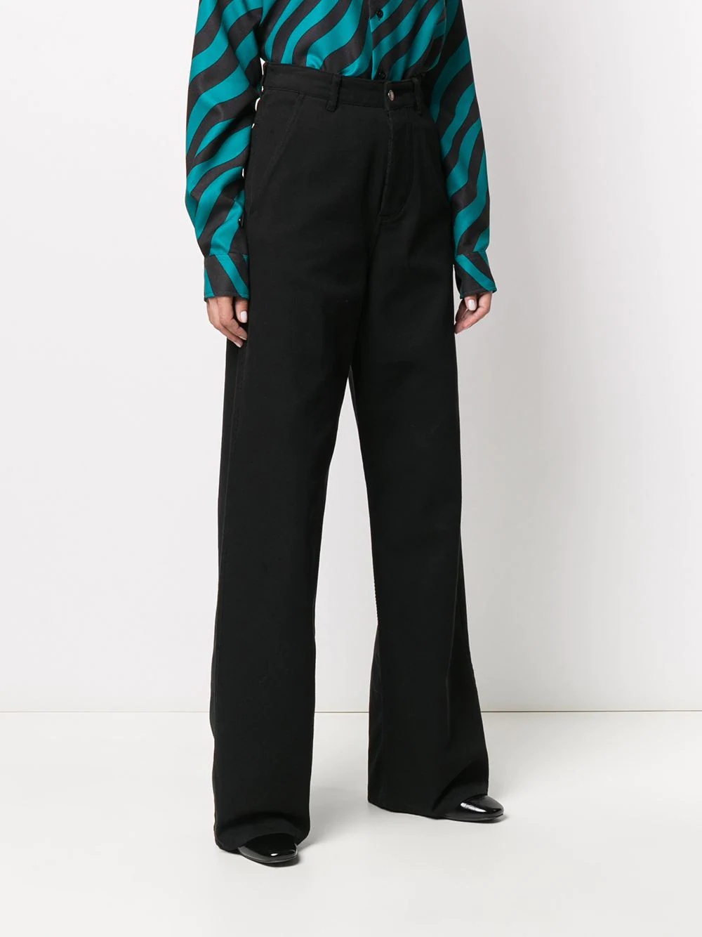 high-waisted wide-leg trousers - 3