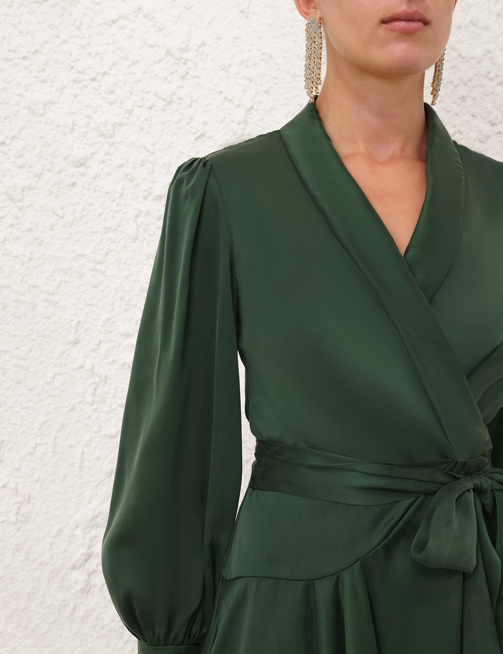 slim fit dress slacks Pleated Midi Dress Green – blueandcream