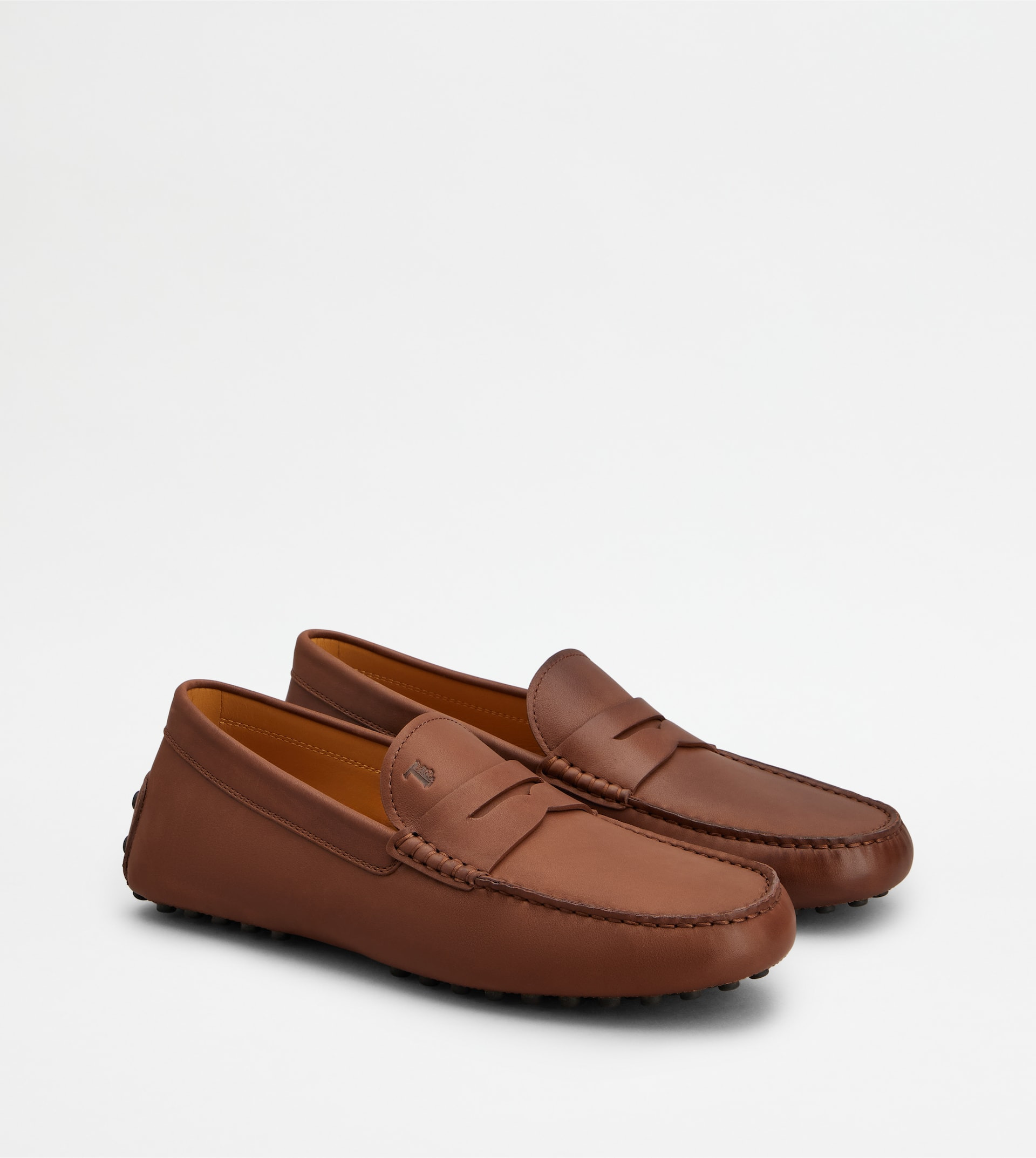 GOMMINO DRIVING SHOES IN LEATHER - BROWN - 2