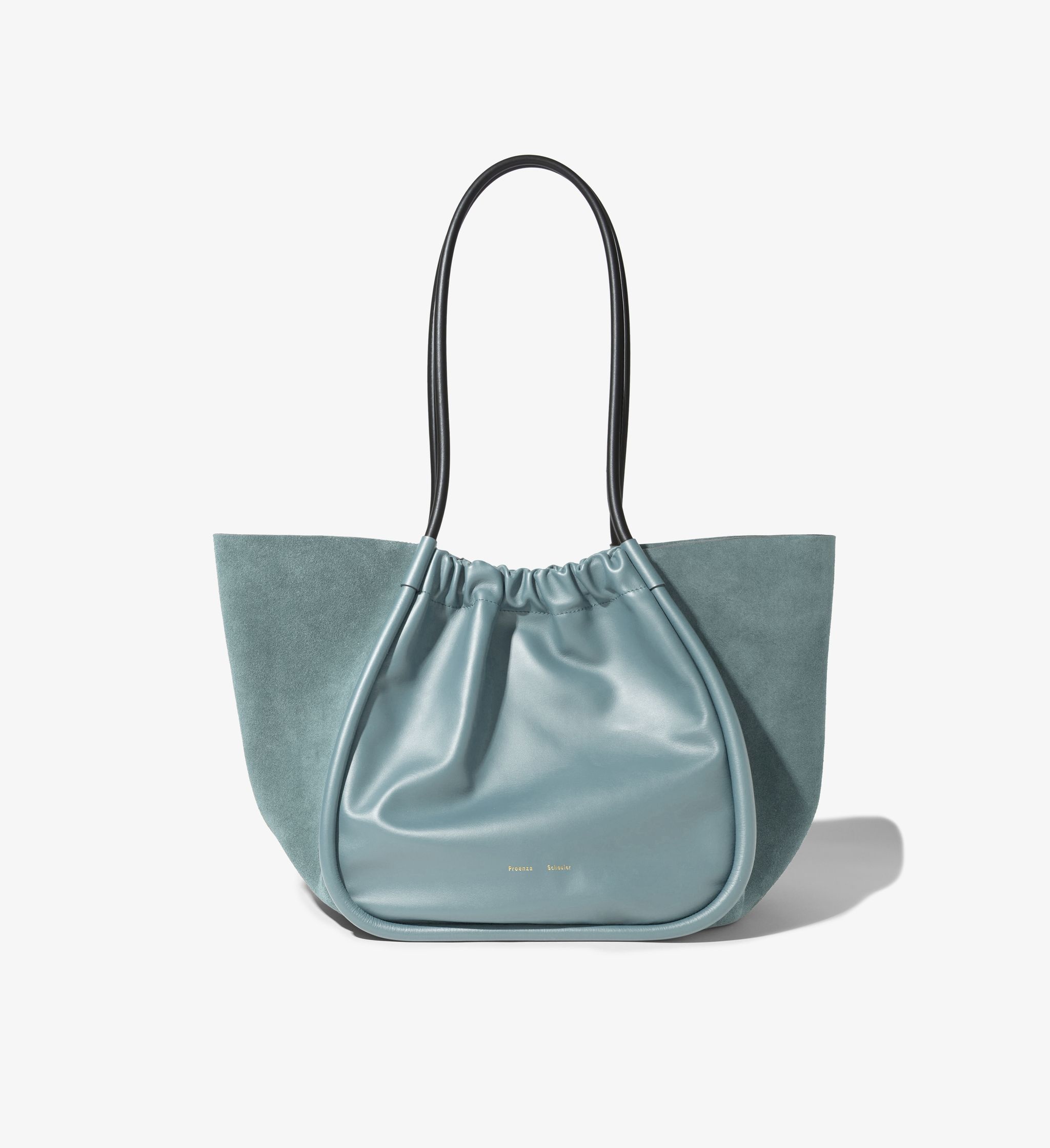 Xl Suede Ruched Tote - 1