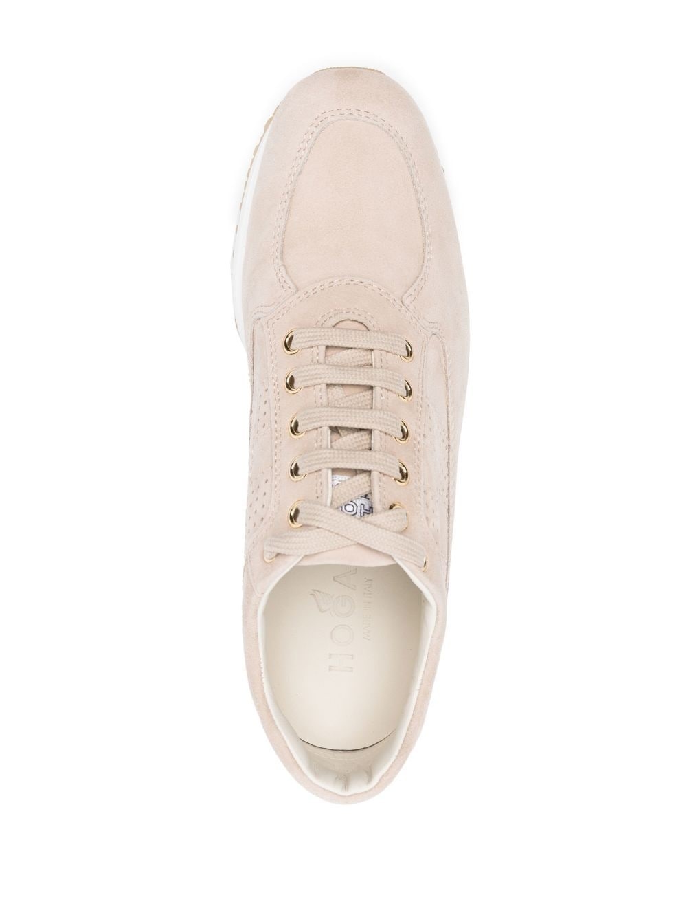 suede lace-up sneakers - 4