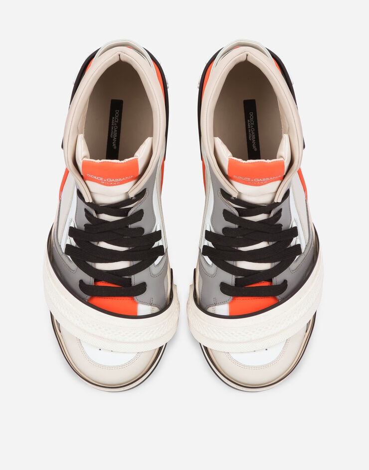 Calfskin nappa and rubber Portofino high-top sneakers - 4