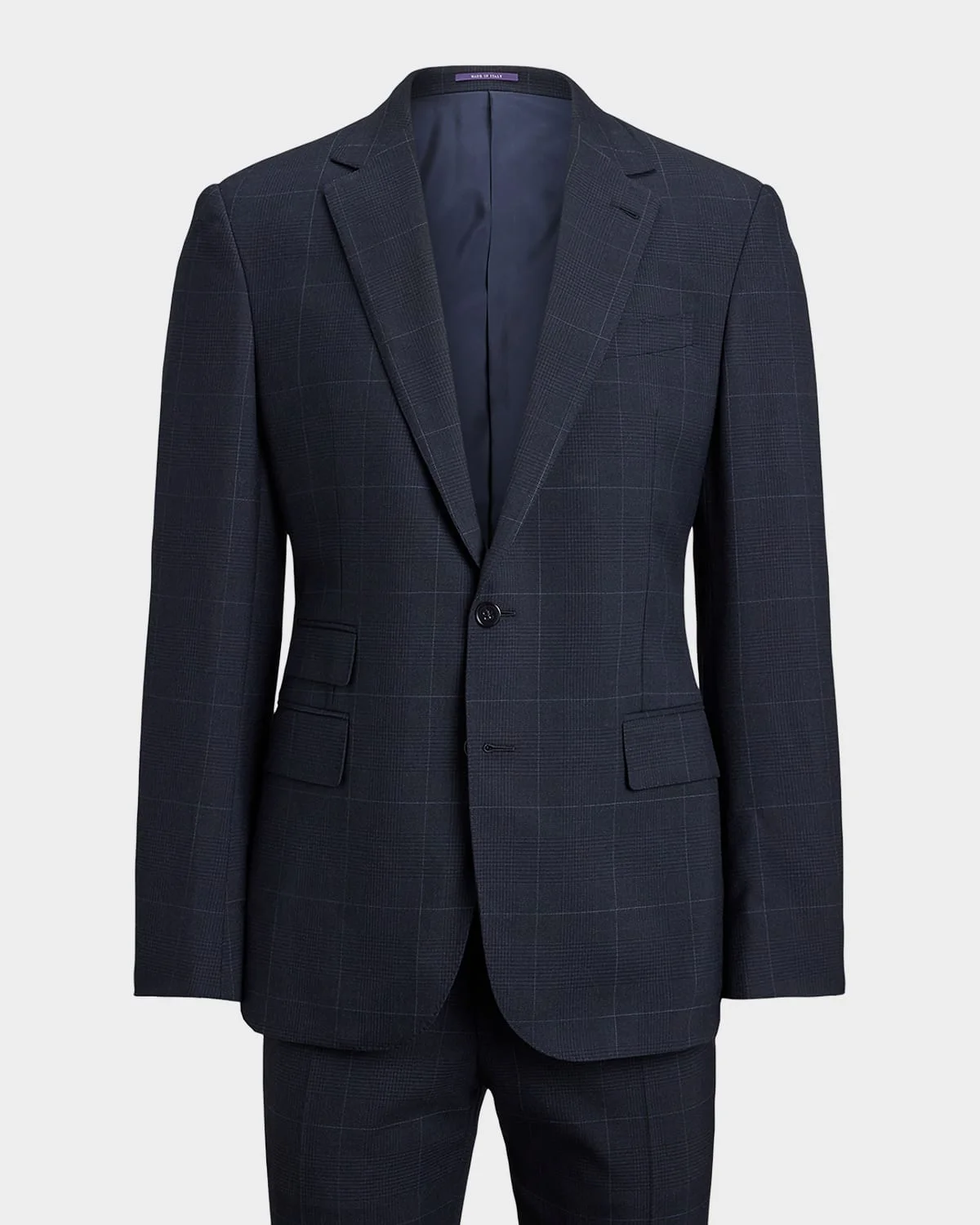 Men's Kent Hand-Tailored Glen Plaid Suit - 1