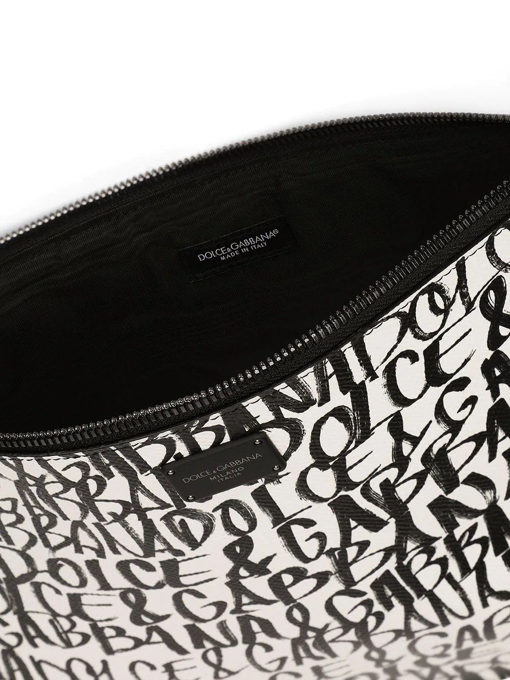 graffiti print zipped clutch - 4