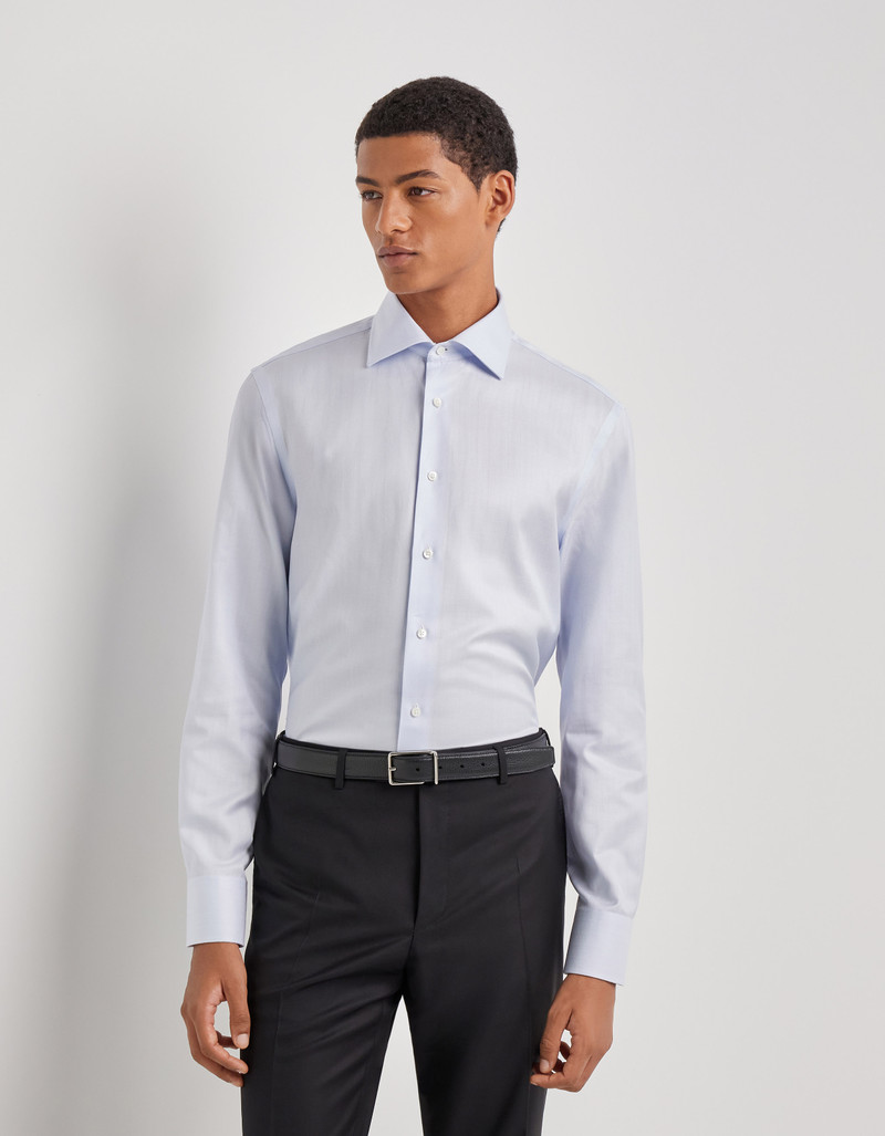 Canali SKY BLUE REGULAR FIT IMPECCABILE COTTON SHIRT outlook