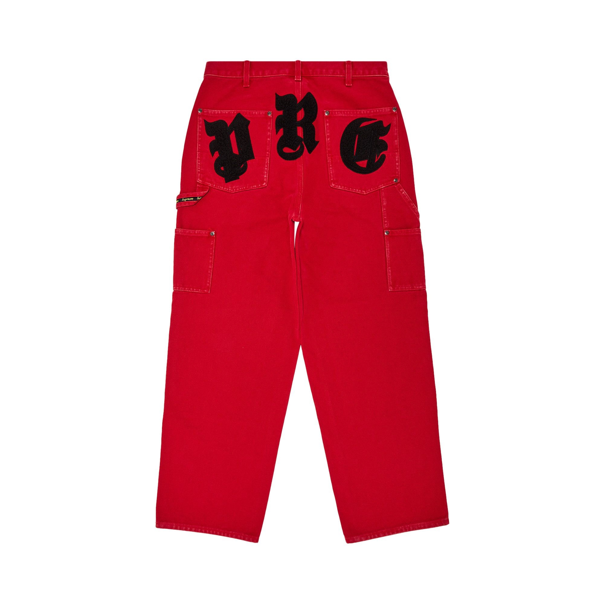 Supreme Old English Canvas Double Knee Painter Pant 'Red' - 2