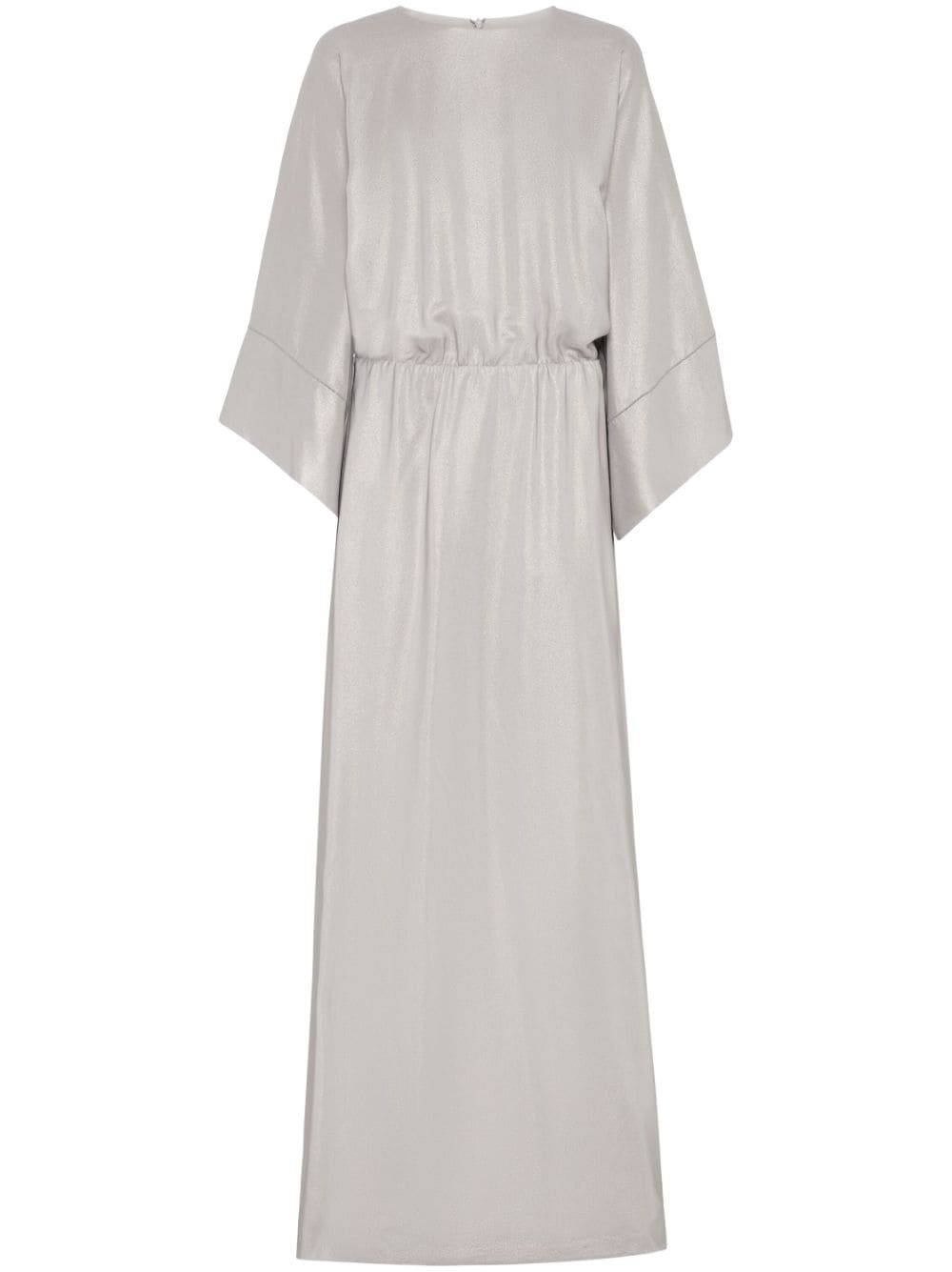 wide-sleeves silk maxi dress - 1
