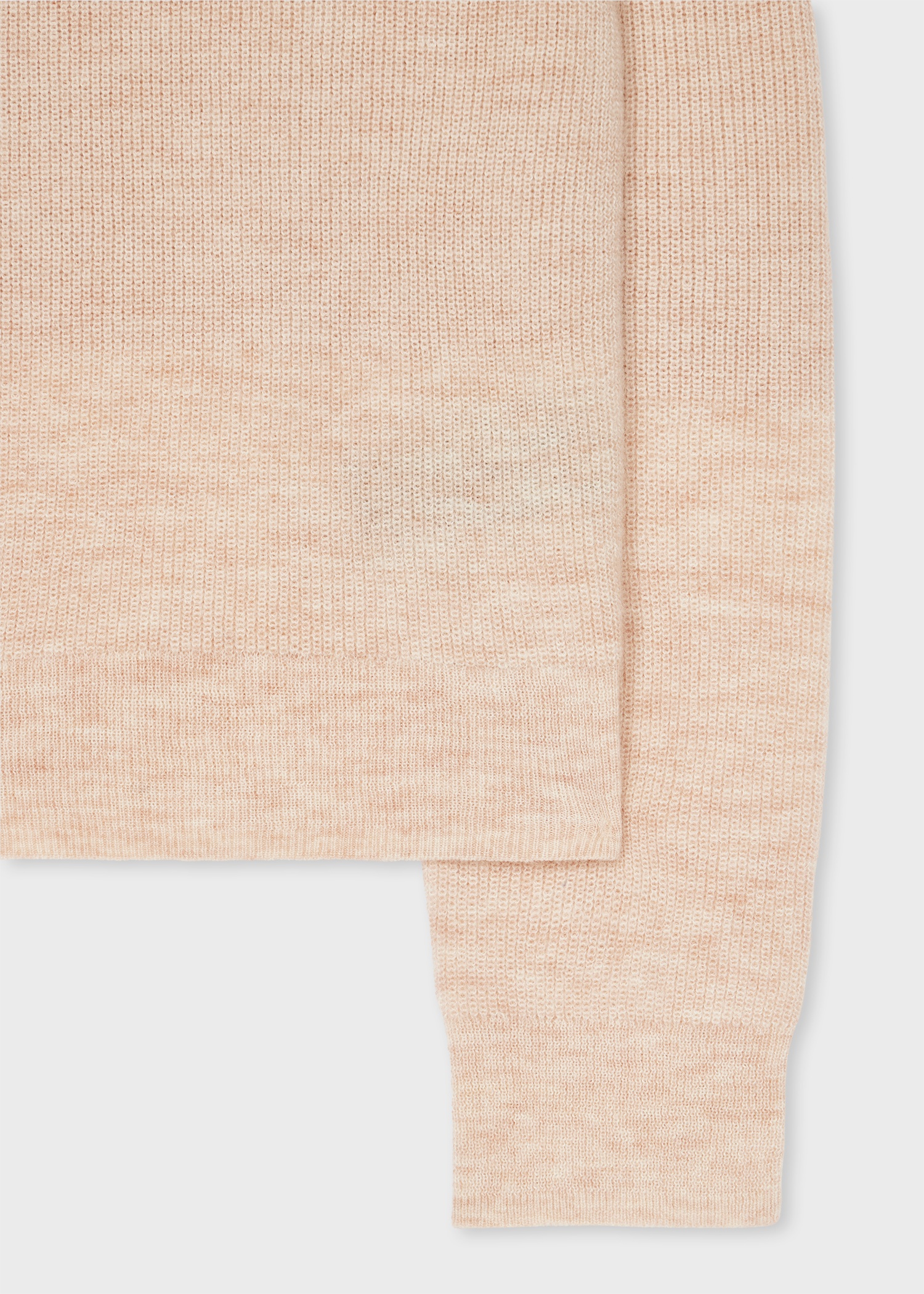 Women's Oatmeal Mohair-Blend Ombre Knitted Sweater - 2