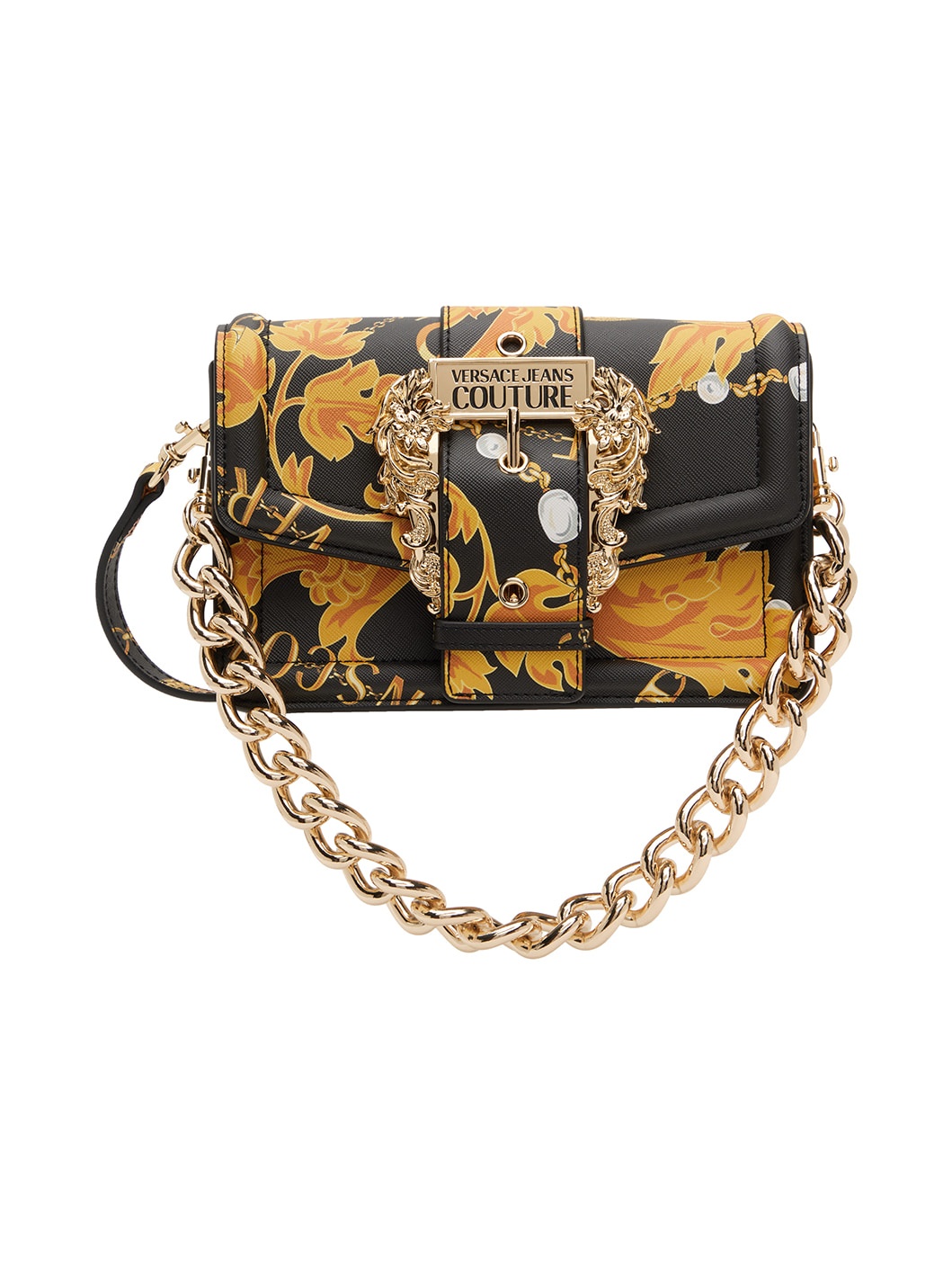 Black & Gold Chain Couture Bag - 1