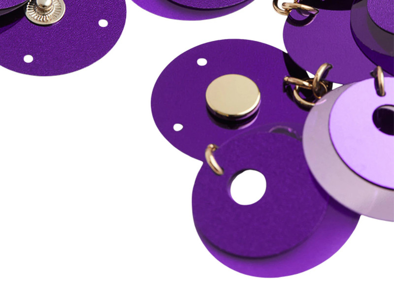 rabanne Rabanne H&M Sequin-Disc Crop Top Purple outlook