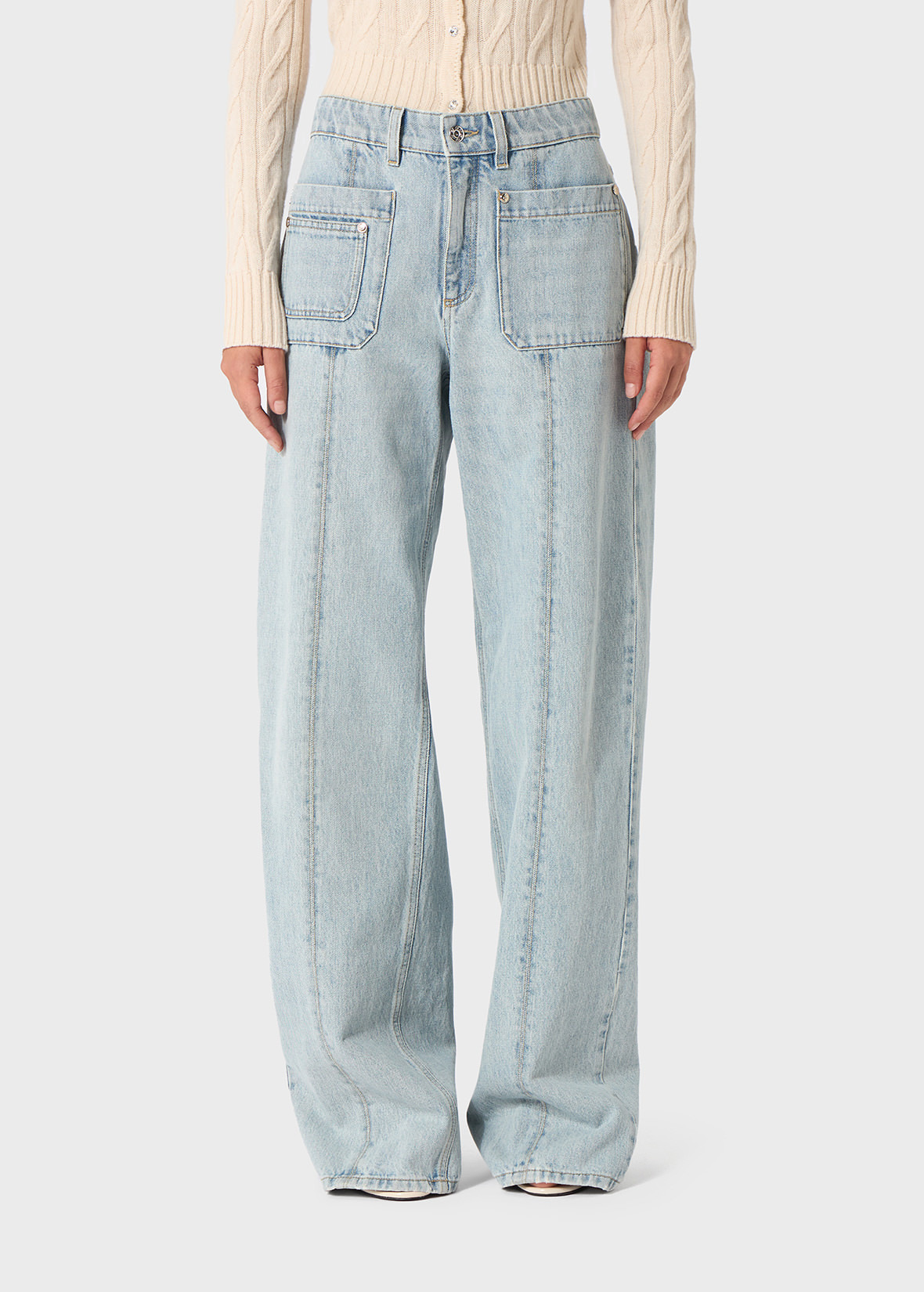 BOY FIT JEANS WITH PATCH POCKETS - 3