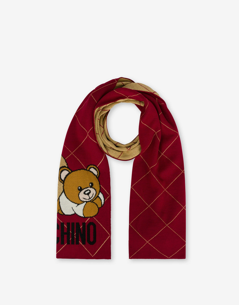 Moschino LOVELY TEDDY BEAR CHECK SCARF outlook