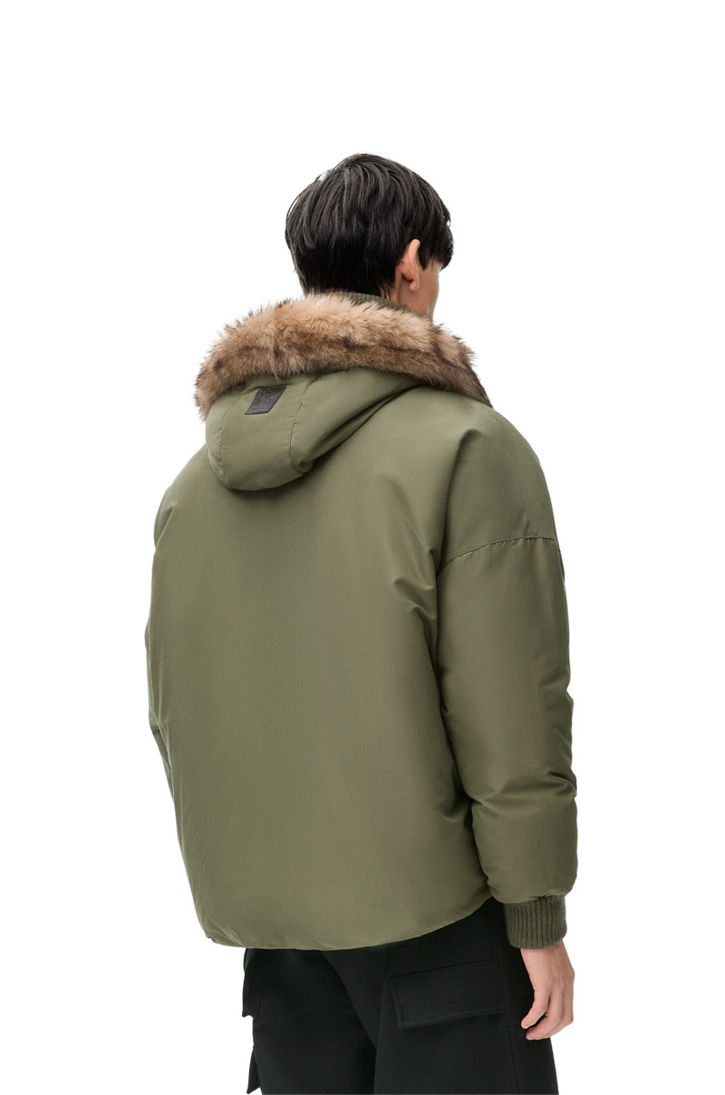 Puffer jacket in technical cotton 4