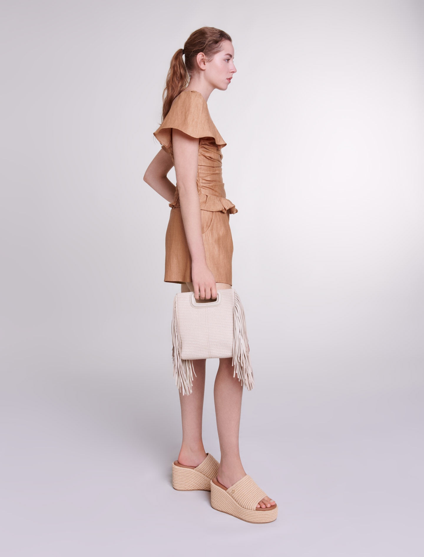 Ruffled linen top - 4
