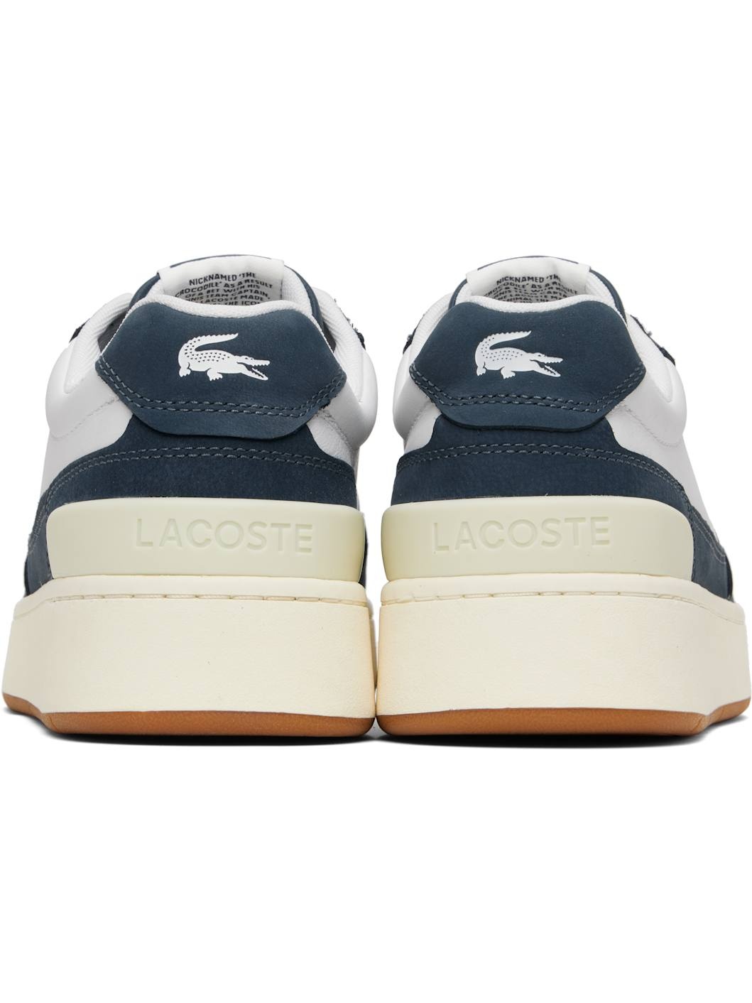 White & Navy Ace Clip Premium Sneakers - 2