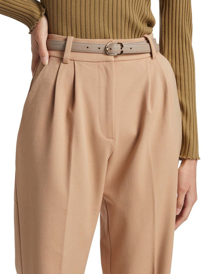 Women's Pleated Wide-Leg Pants - Beige 6