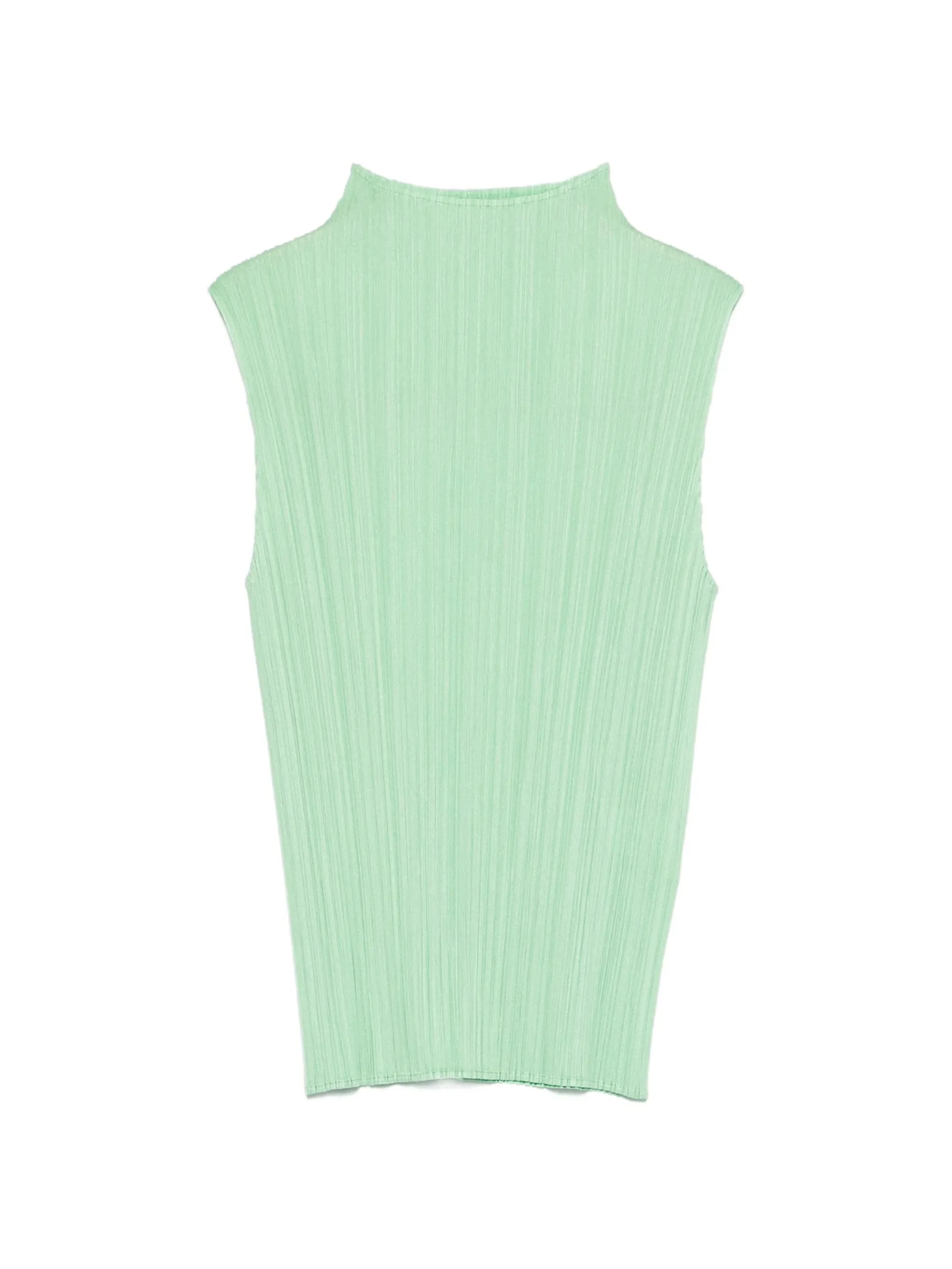 high neck pleated vest - 1
