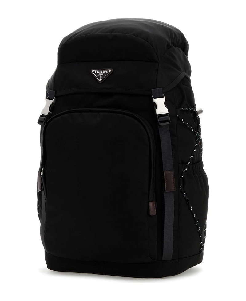 Prada Black Canvas Backpack outlook