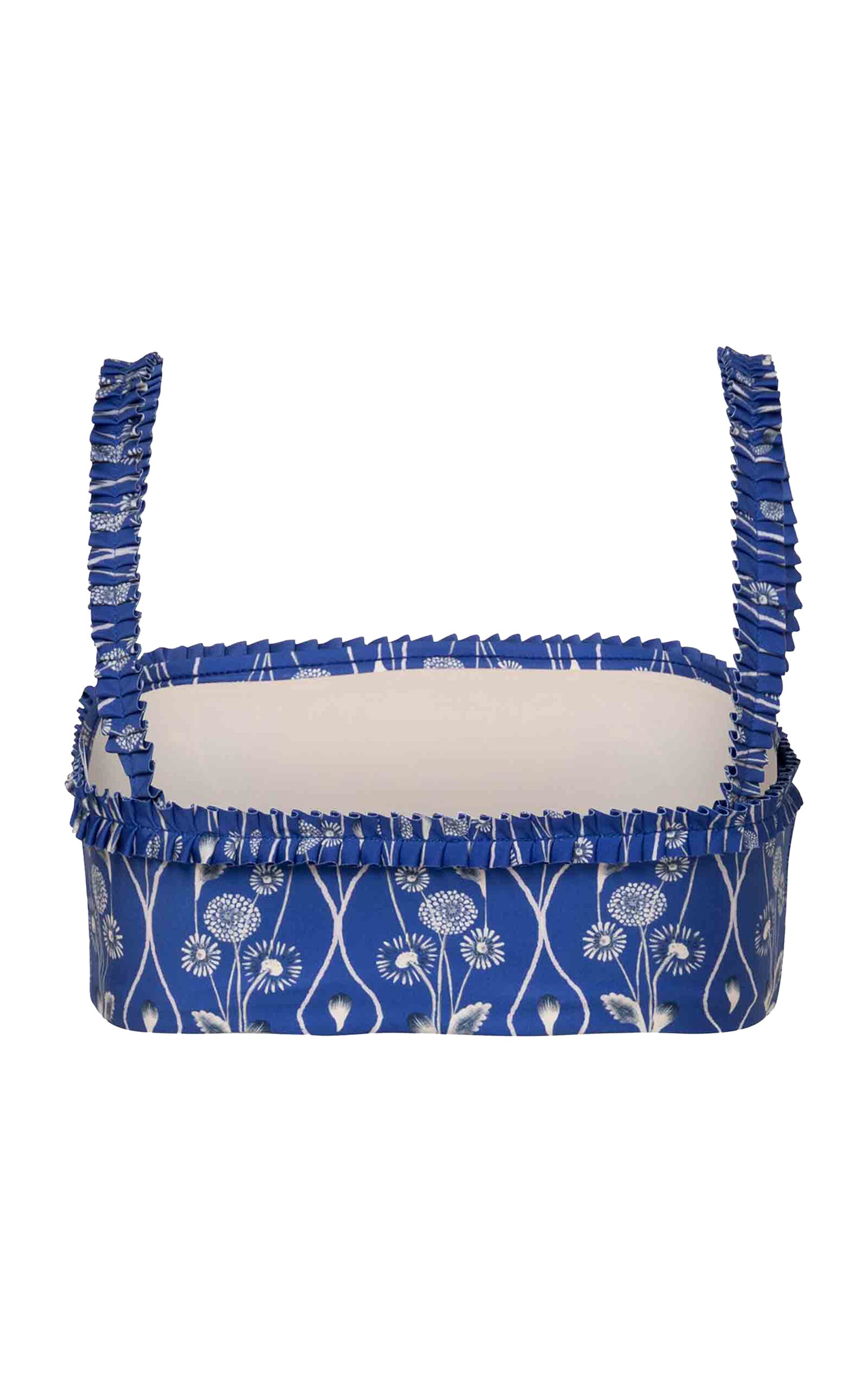 Olmo Petalo Ruffle-Trimmed Bikini Top blue - 4