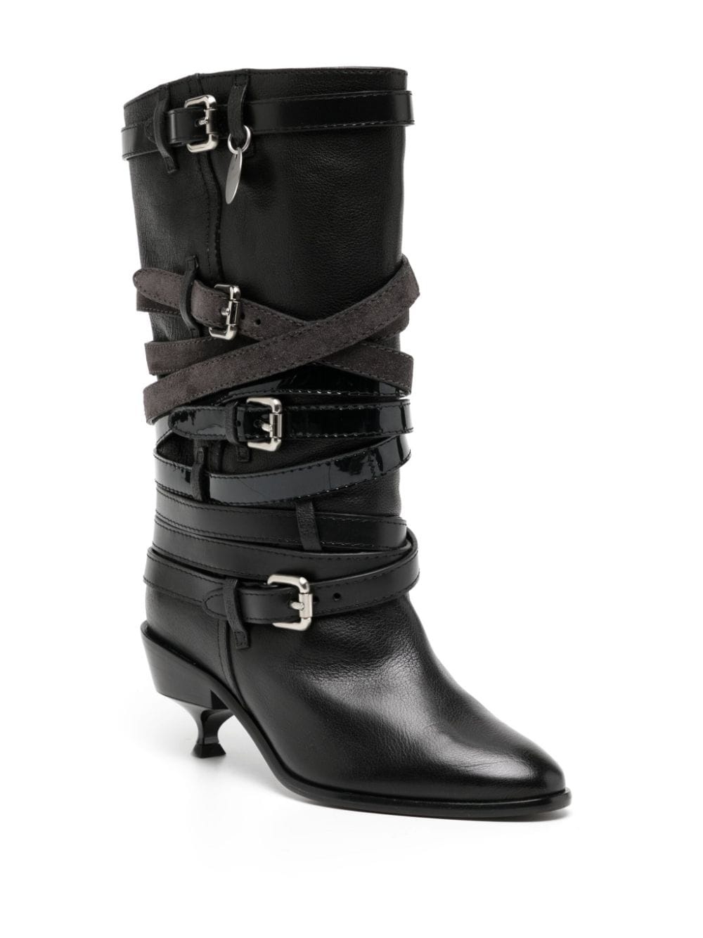 Quad belt leather boots - 2